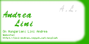 andrea lini business card